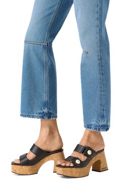 Женские кожаные сабо fayence 95 JIMMY CHOO черного цвета, арт. FAYENCE WEDGE 95 | Фото 3 (Подошва: П�латформа; Материал внутренний: Натуральная кожа; Каблук высота: Высокий; Драгоценные камни: Проставлено; Материал сплава: Проставлено; Материал внешний: Натуральная кожа; Каблук тип: Устойчивый)