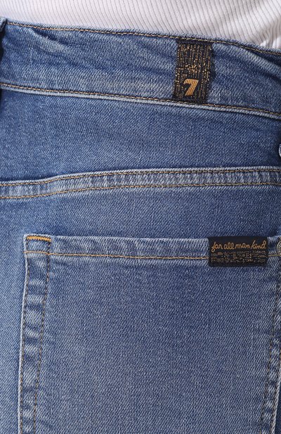 Джинсовая юбка 7 FOR ALL MANKIND синего цвета по цене 29950 руб., арт. JSLQR84CFX, фото 5 Джинсовая юбка 7 FOR ALL MANKIND, арт. JSLQR84CFX, фото 5
