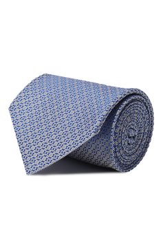 Мужской шелковый галстук STEFANO RICCI синего цвета, арт. CCXL/52010 | Фото 1 (Материал: Текстиль, Шелк; Принт: С принтом; Материал сплава: Проставлено; Нос: Не проставлено)