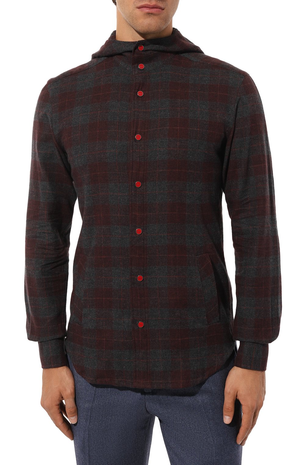 Хлопковая рубашка KITON разноцветного цвета по цене 85700 руб., арт. UMCMARH0907503, фото 3 Хлопковая рубашка KITON, арт. UMCMARH0907503, фото 3