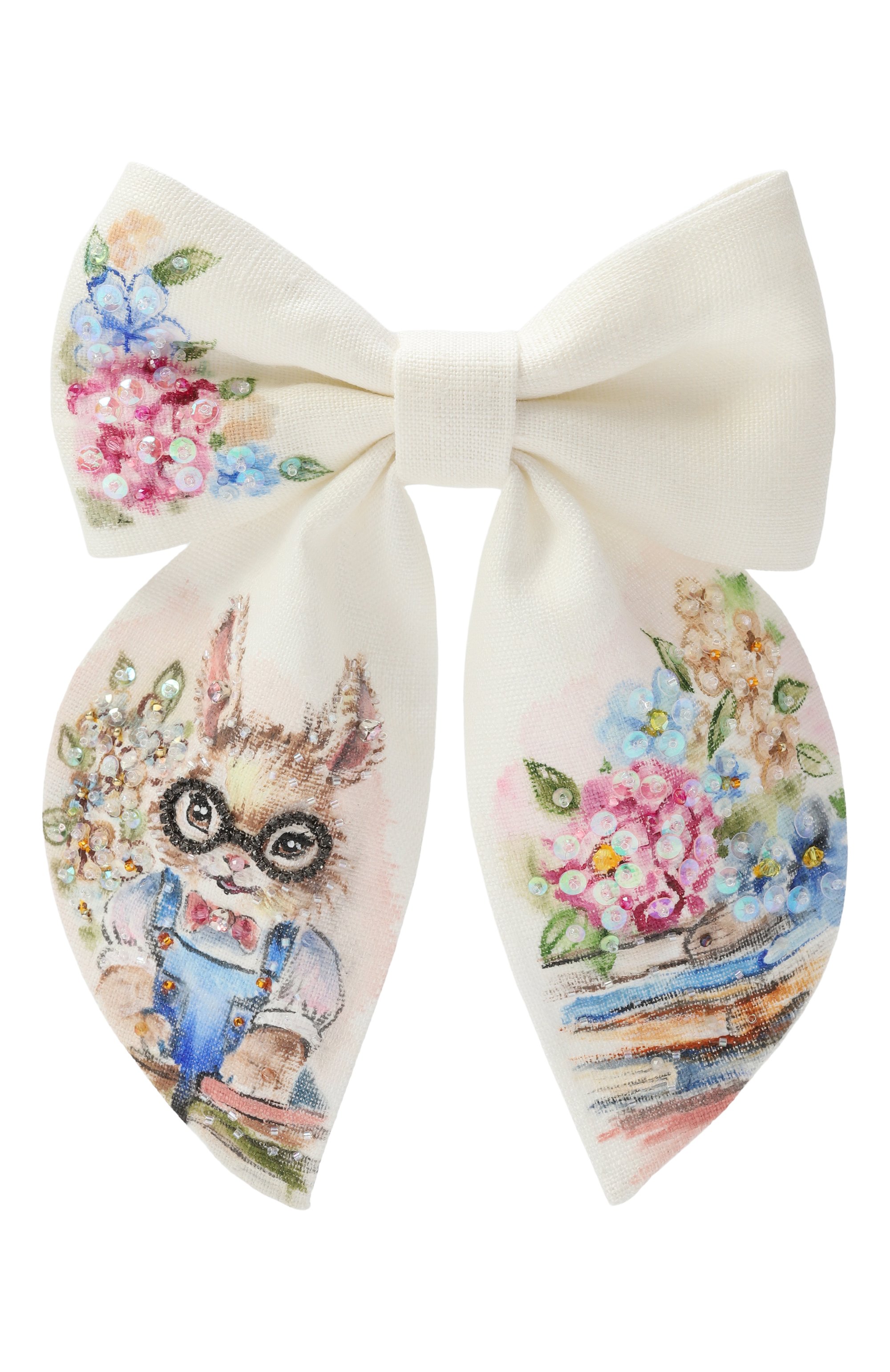 Бант CAROLON кремового цвета по цене 8800 руб., арт. АК-25-ЗАК-011-3, фото 1 Бант CAROLON, арт. АК-25-ЗАК-011-3, фото 1