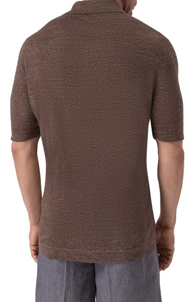 Поло изо льна и хлопка BRUNELLO CUCINELLI, арт. M2L00315, фото 4