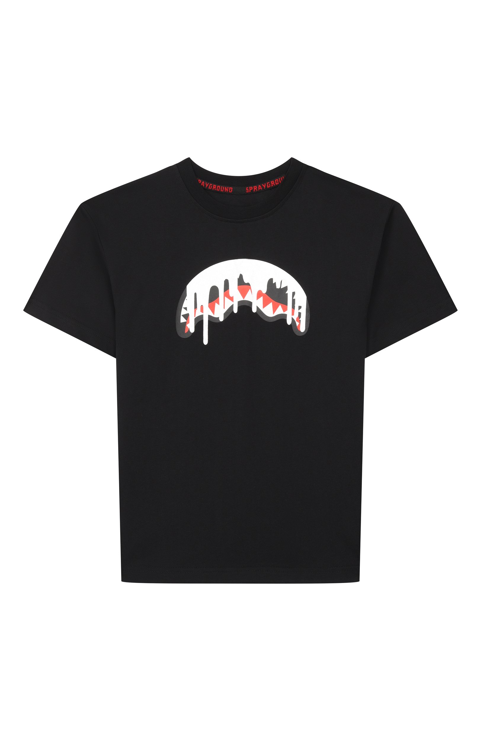Хлопковая футболка SPRAYGROUND, арт. SPY1575BLK/SILVER DRIP 0VER T-SHIRT BLACK, фото 1