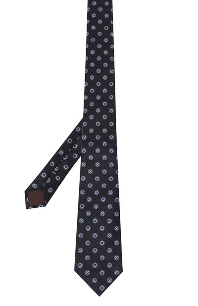 Шелковый галстук CANALI темно-синего цвета по цене 17550 руб., арт. 18/HJ04152, фото 3 Шелковый галстук CANALI, арт. 18/HJ04152, фото 3