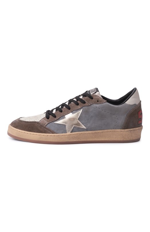 Комбинированные кеды Ball Star Golden Goose Deluxe Brand GMF00117.F007496 Серый  GMF00117.F007496 Фото 4