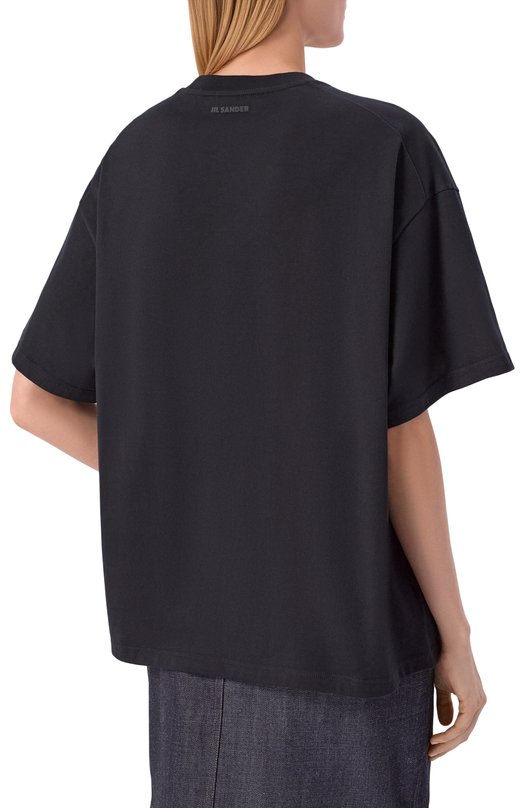 Хлопковая футболка Jil Sander J53GC0011/J20347 Чёрный  J53GC0011/J20347 Фото 4