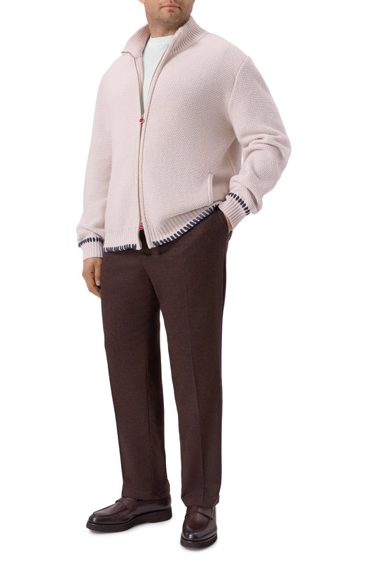 Шерстяные брюки Kiton UFPPER/ZIP Коричневый  UFPPER/ZIP Фото 2