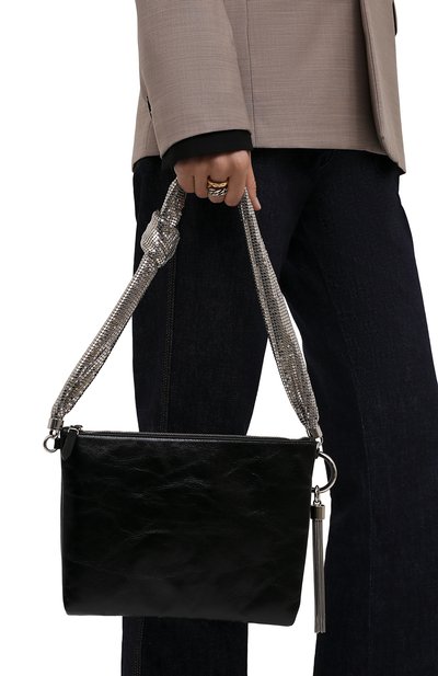 Сумка callie JIMMY CHOO черного цвета по цене 266500 руб., арт. CALLIE SH0ULDER/JFD, фото 2 Сумка callie JIMMY CHOO, арт. CALLIE SH0ULDER/JFD, фото 2
