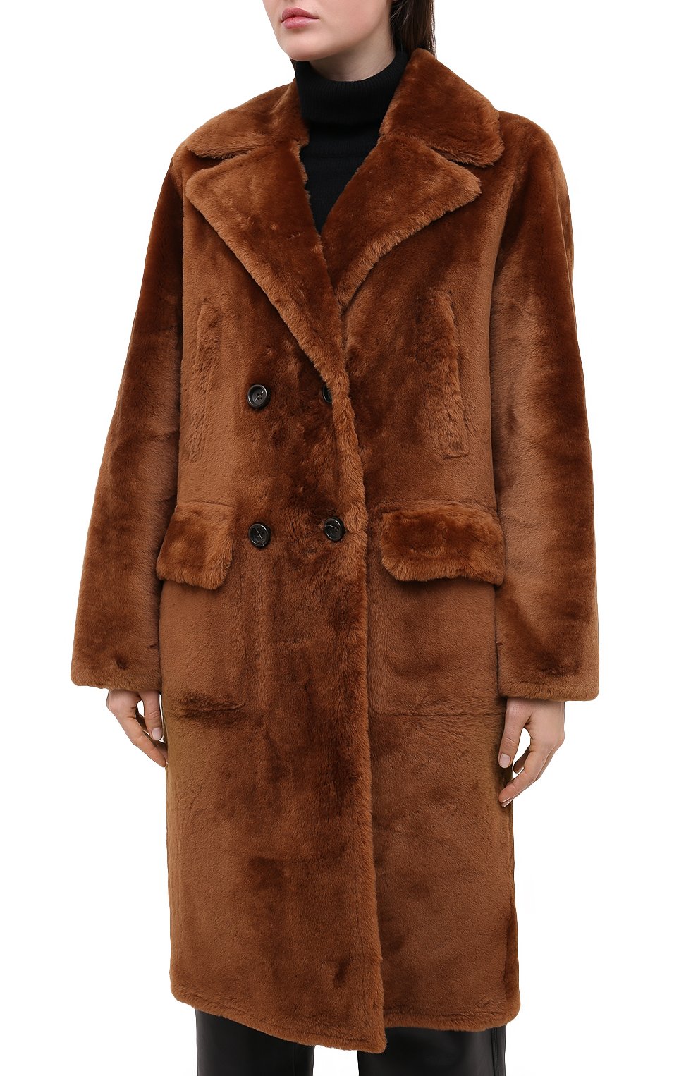 Шуба из овчины YVES SALOMON, арт. 21WYM60604MESI, фото 4