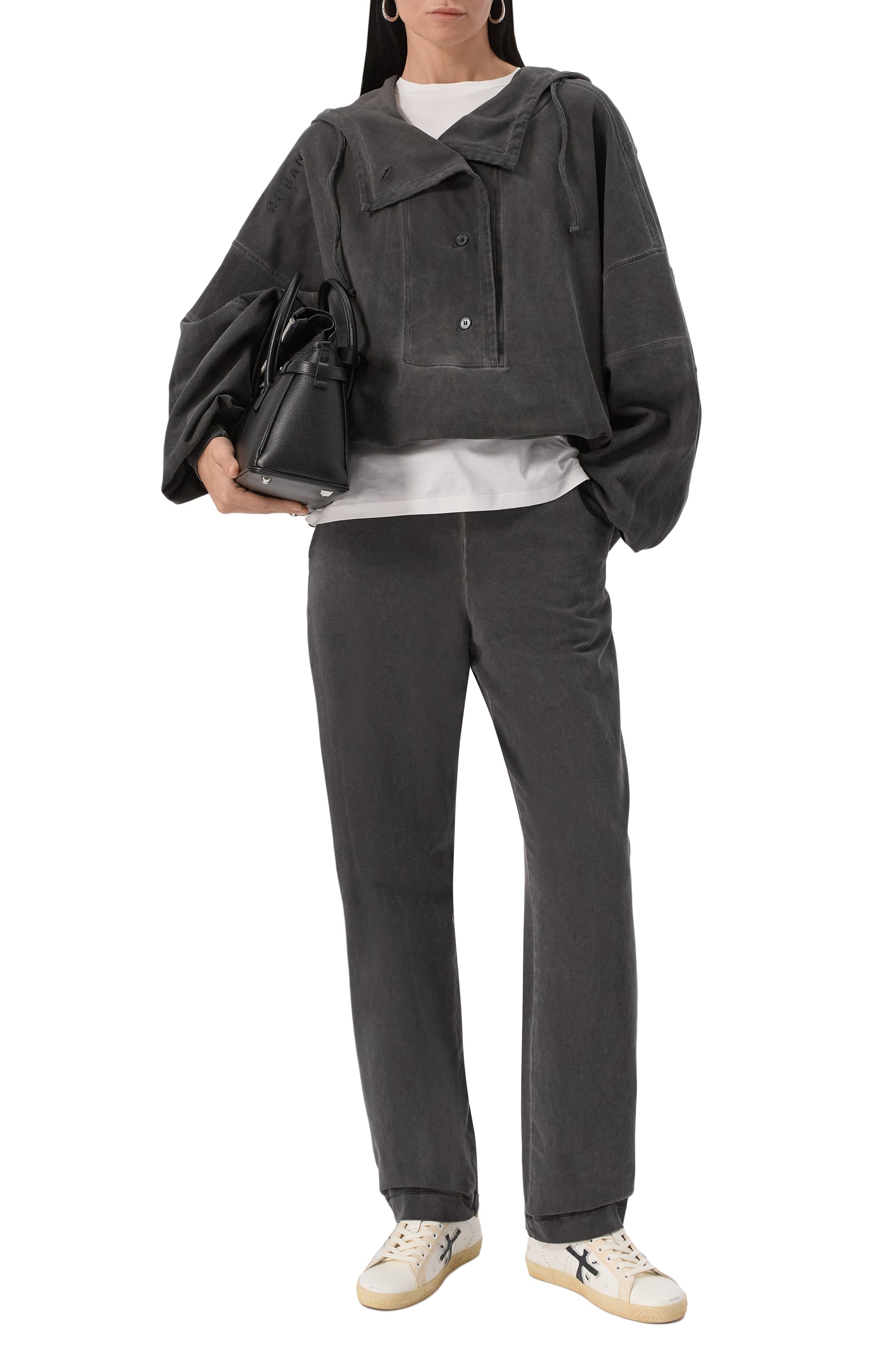 Хлопковые брюки RUBAN серого цвета по цене 40630 руб., арт. RSS25-16.3.62.4, фото 2 Хлопковые брюки RUBAN, арт. RSS25-16.3.62.4, фото 2