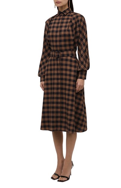 Платье из хлопка и шерсти KITON, арт. D52314H07452, фото 3