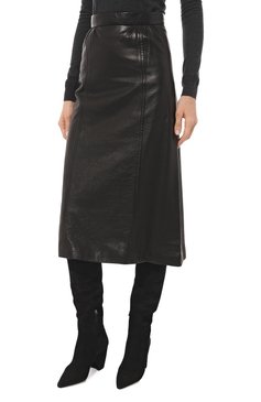 Кожаная юбка PRADA, арт. 51765-J0M-F0002, фото 3