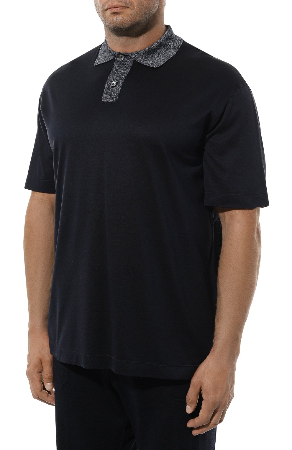 Поло из хлопка и шелка CORTIGIANI, арт. 716636, фото 3