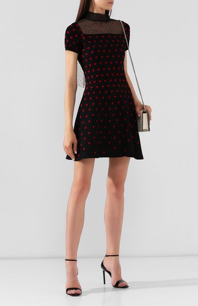 Платье из вискозы REDVALENTINO черного цвета по цене 52050 руб., арт. SR3KDA68/4FM, фото 2 Платье из вискозы REDVALENTINO, арт. SR3KDA68/4FM, фото 2