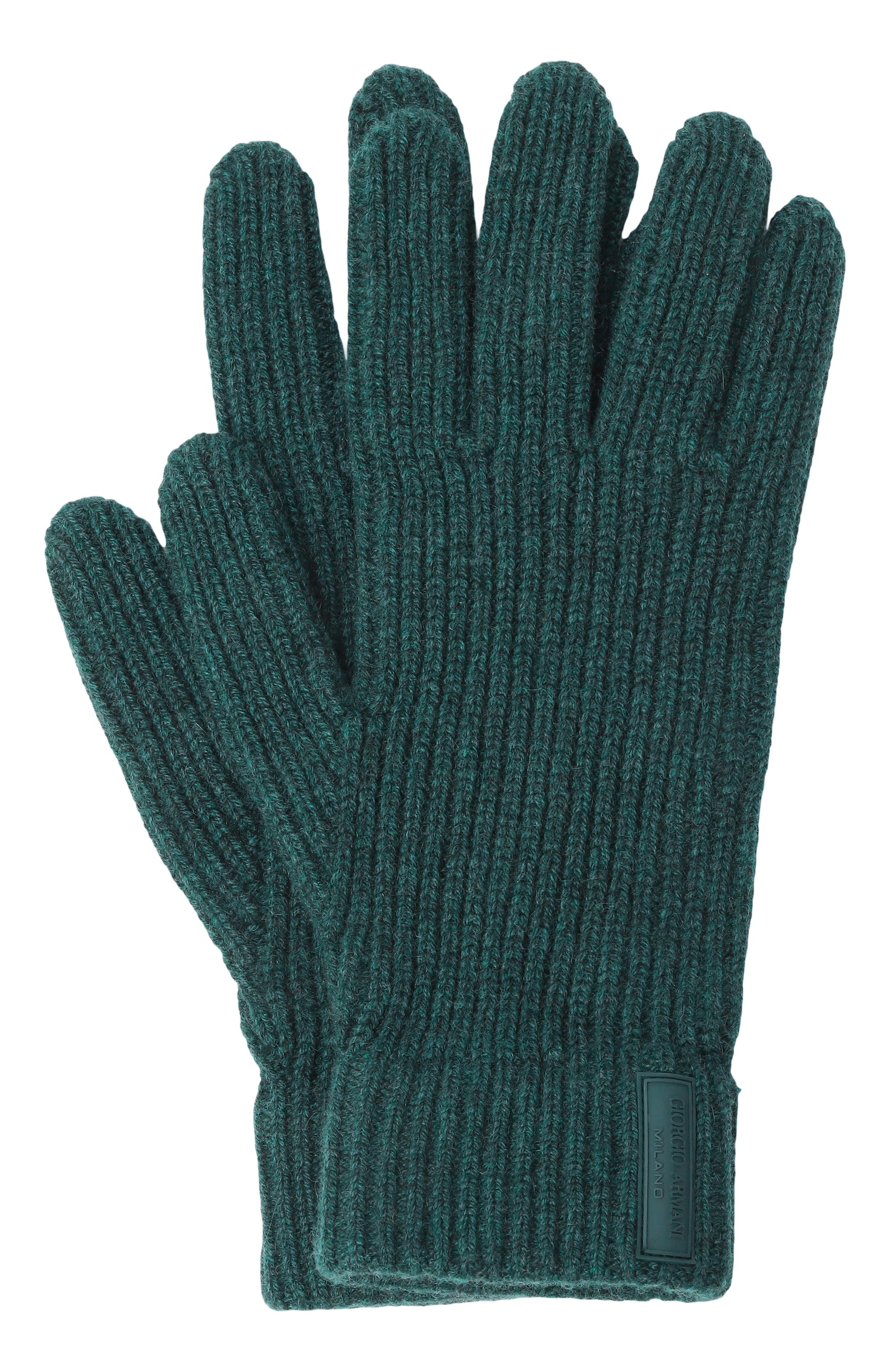 Кашемировые перчатки GIORGIO ARMANI темно-зеленого цвета по цене 41450 руб., арт. 744141/1A200, фото 1 Кашемировые перчатки GIORGIO ARMANI, арт. 744141/1A200, фото 1
