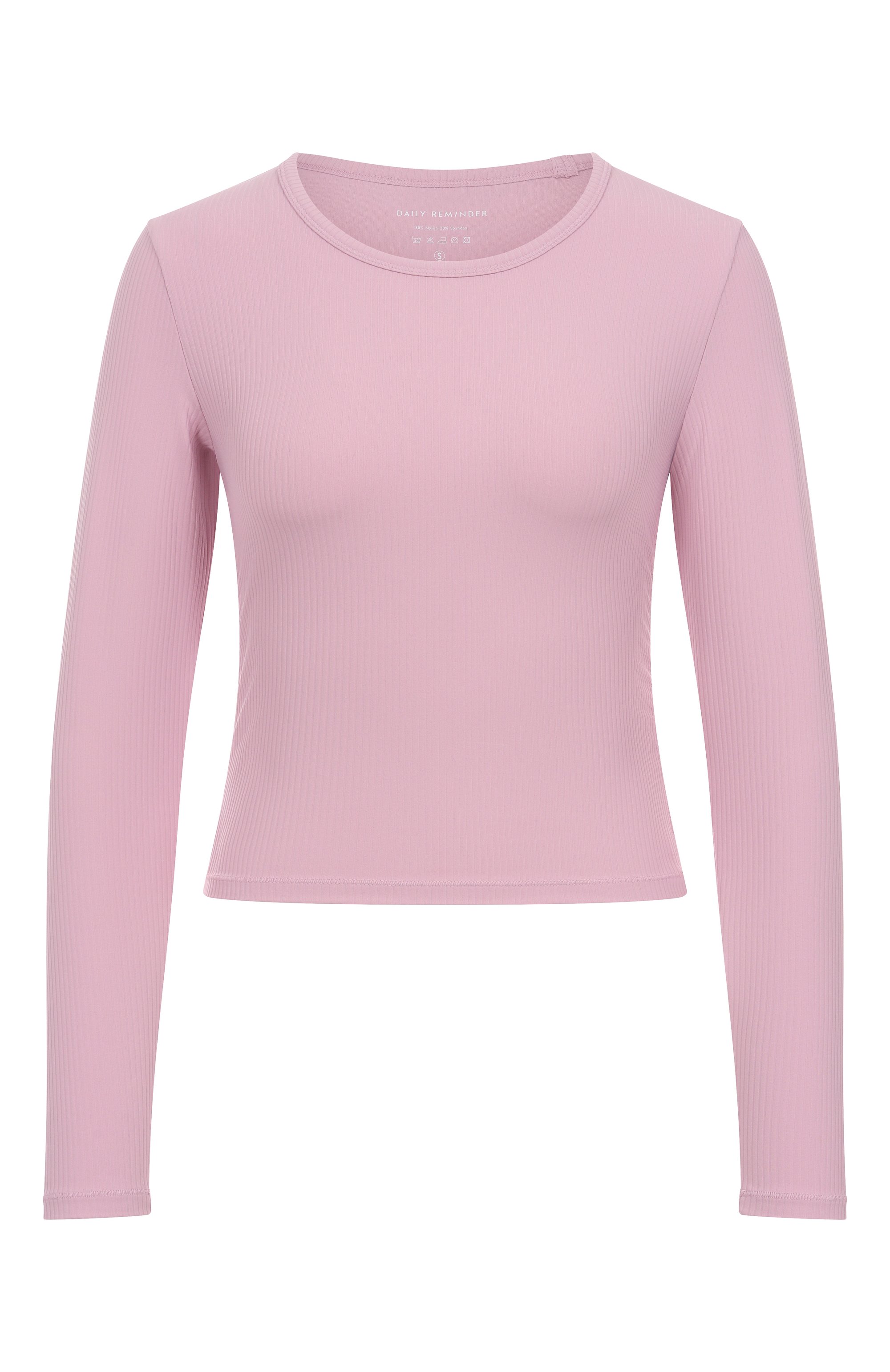 Лонгслив DAILY REMINDER розового цвета по цене 9700 руб., арт. T031-BM, фото 1 Лонгслив DAILY REMINDER, арт. T031-BM, фото 1