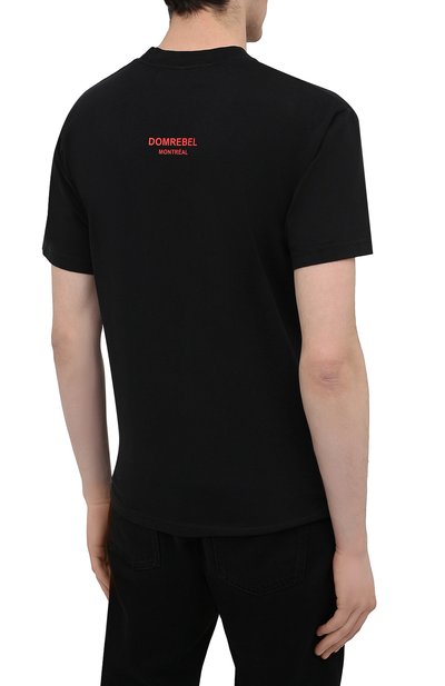 Хлопковая футболка DOMREBEL черного цвета по цене 13200 руб., арт. KISSES/T-SHIRT, фото 4 Хлопковая футболка DOMREBEL, арт. KISSES/T-SHIRT, фото 4