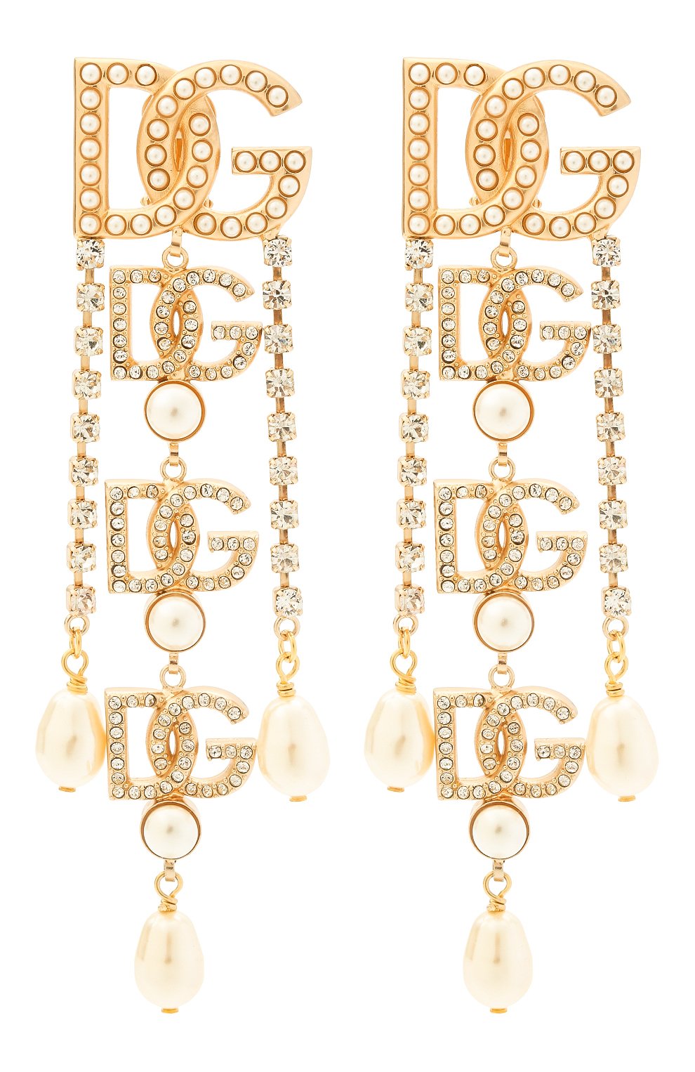 Клипсы DOLCE & GABBANA золотого цвета по цене 131500 руб., арт. WEN6L6/W1111, фото 1 Клипсы DOLCE & GABBANA, арт. WEN6L6/W1111, фото 1