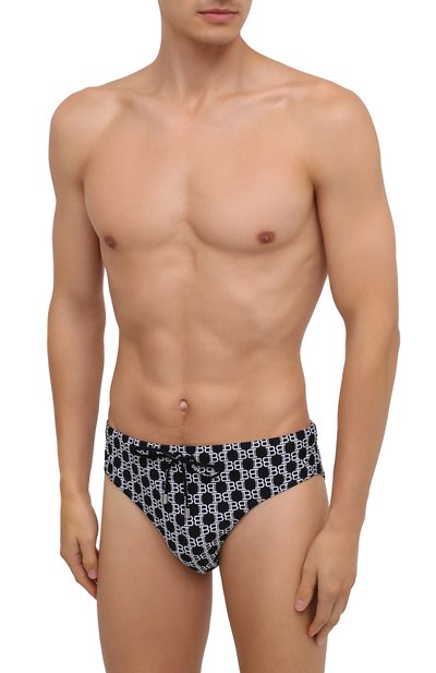 Плавки BALMAIN черно-белого цвета по цене 23600 руб., арт. BWB210050, фото 2 Плавки BALMAIN, арт. BWB210050, фото 2