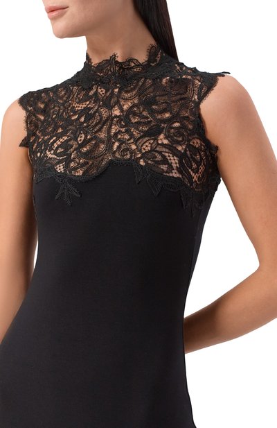 Платье из вискозы ERMANNO SCERVINO черного цвета по цене 94400 руб., арт. D474Q700VQL, фото 4 Платье из вискозы ERMANNO SCERVINO, арт. D474Q700VQL, фото 4