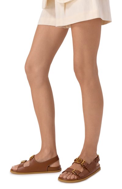 Кожаные сандалии vlogo signature VALENTINO, арт. 6W2S0LK6/BEK, фото 3