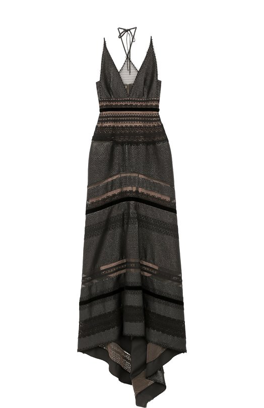 

Приталенное платье-макси с подолом Roland Mouret, Чёрный
