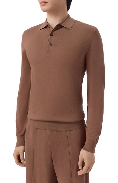 Поло из шелка и хлопка 12 STOREEZ, арт. 137140, фото 3