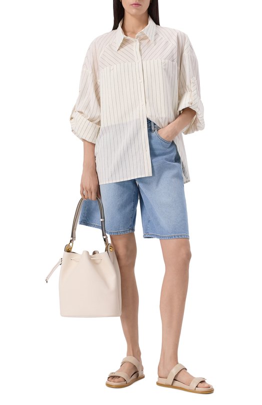 Кожаные шлепанцы Emporio Armani X3P778/XF271 Бежевый  X3P778/XF271 Фото 2
