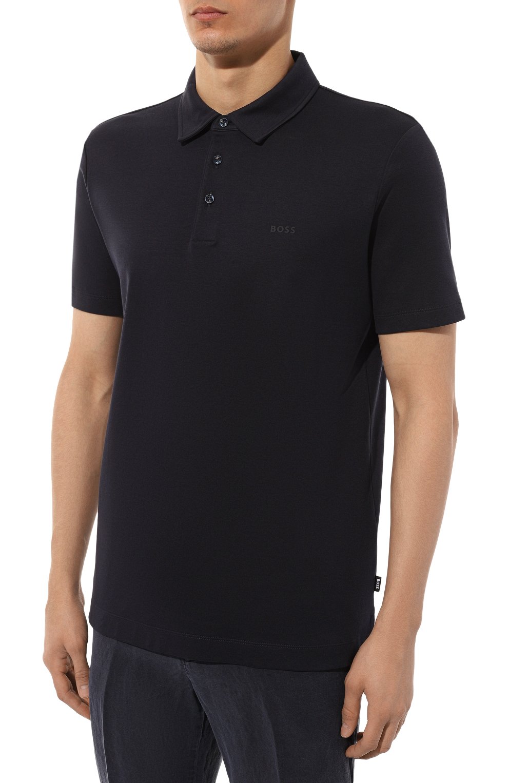 Хлопковое поло BOSS, арт. 50471335, фото 3