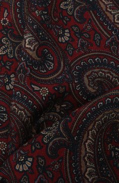 Мужской шелковый платок ZEGNA бордового цвета, арт. Z2J19A/38D | Фото 2 (Материал: Шелк, Текстиль; Нос: Не проставлено)