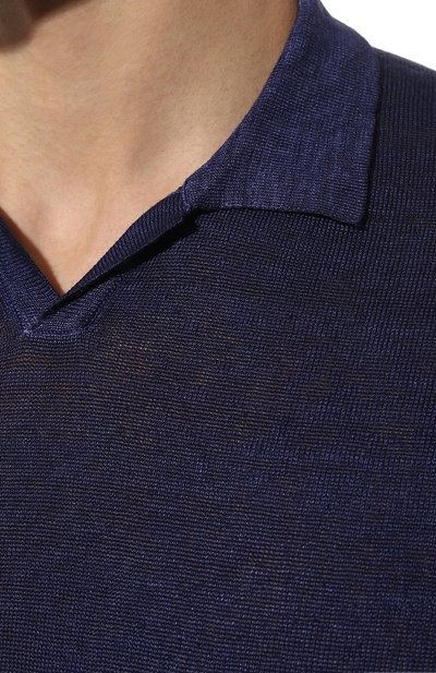 Льняное поло 120% LINO, арт. 31ALIM39BL/000G266/S00, фото 5