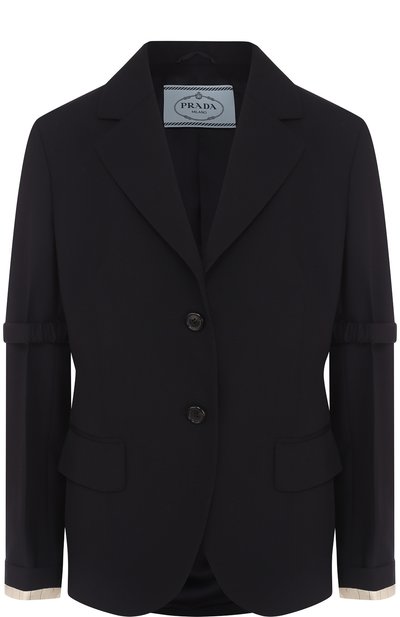 Женский однотонный жакет свободного кроя PRADA, арт. P506G-RO1-F0008