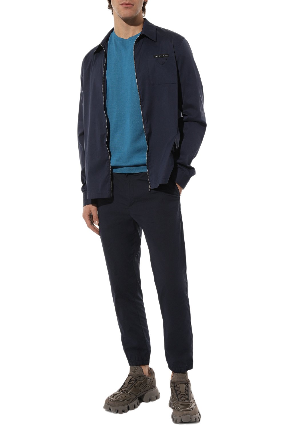 Хлопковые джоггеры PRADA, арт. SPH149-1UP4-F0GX3-212, фото 2