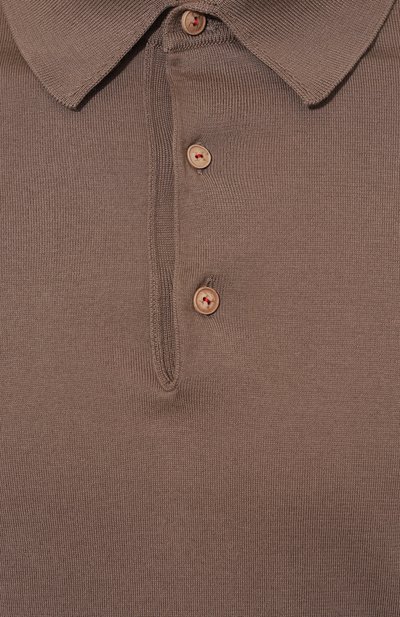 Хлопковое поло KITON коричневого цвета по цене 114000 руб., арт. UMKXX35K3, фото 5 Хлопковое поло KITON, арт. UMKXX35K3, фото 5