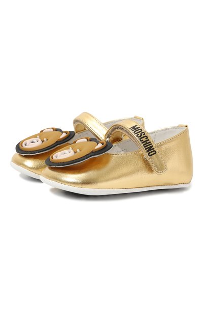 Кожаные пинетки MOSCHINO, арт. 77269