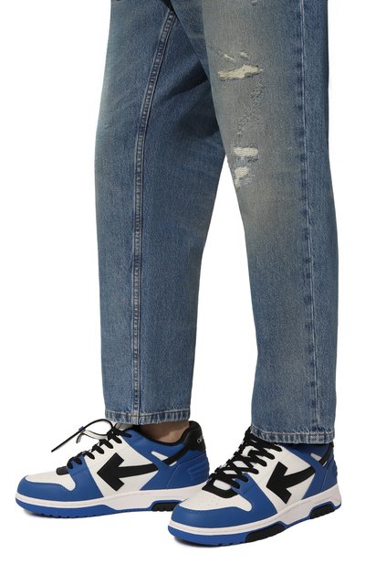 Кожаные кеды out of office OFF-WHITE, арт. 0MIA189S24LEA006, фото 3