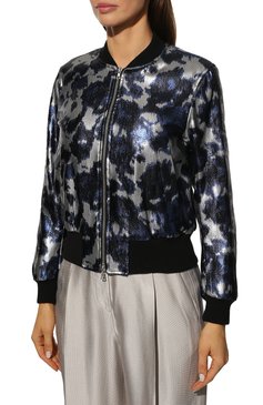 Бомбер на молнии с принтом и контрастными манжетами DRIES VAN NOTEN, арт. 172-10548-4127, фото 1