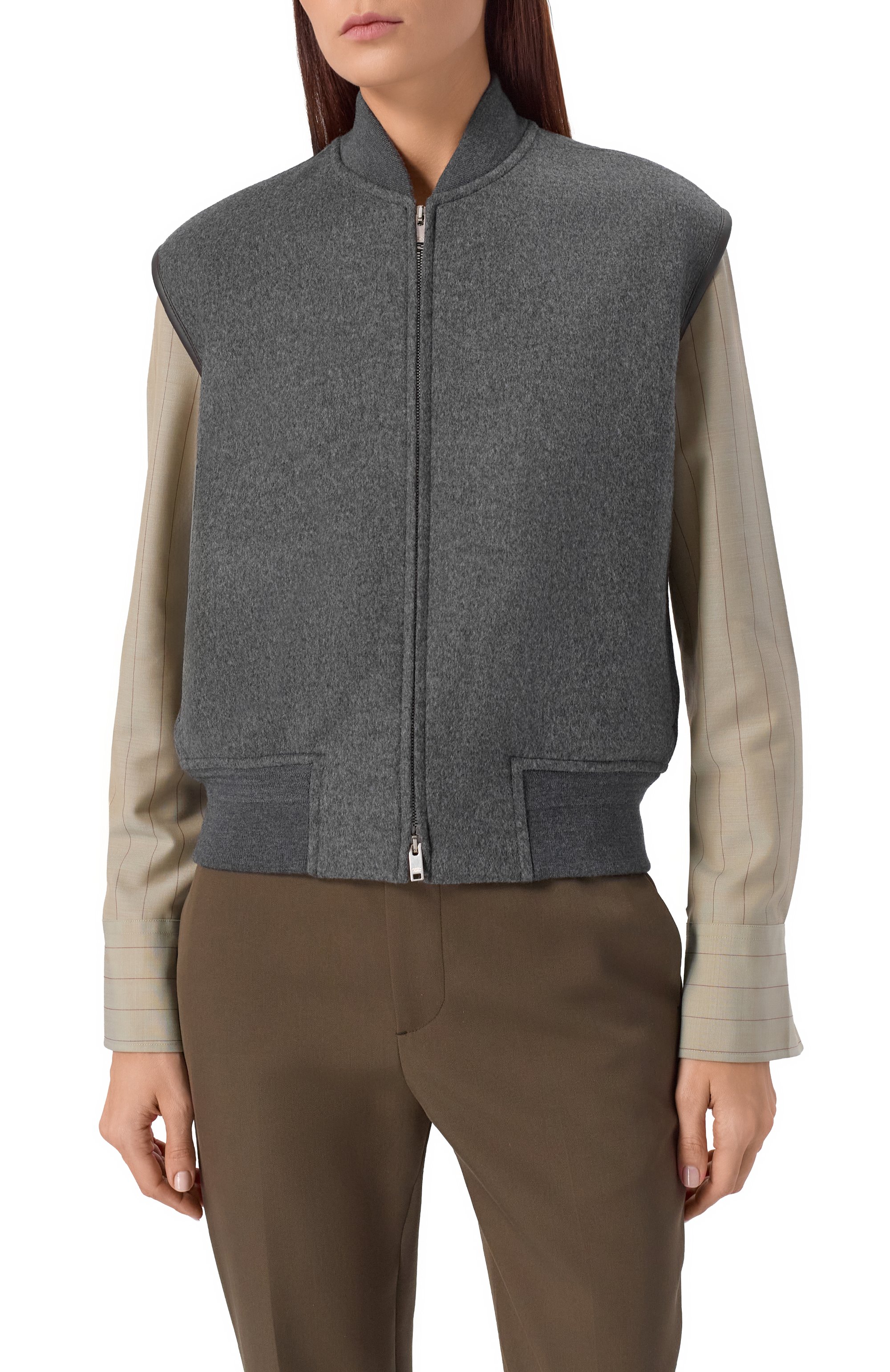 Шерстяной жилет BOTTEGA VENETA серого цвета по цене 277500 руб., арт. 834990/V4CB0, фото 3 Шерстяной жилет BOTTEGA VENETA, арт. 834990/V4CB0, фото 3