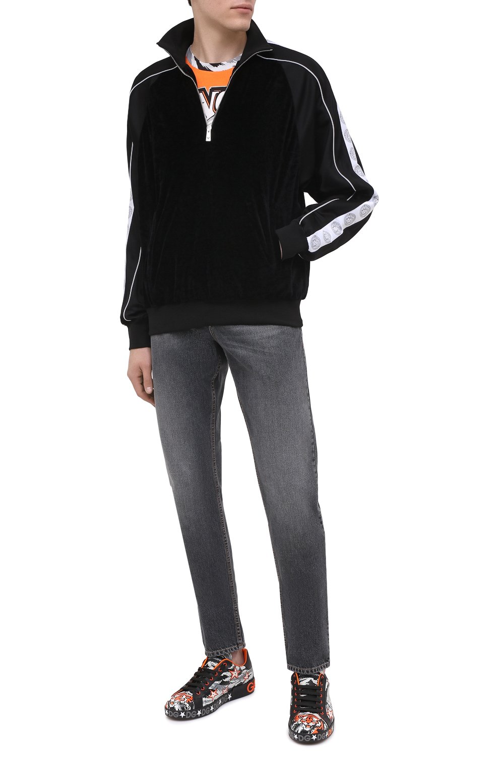 Кожаные кеды portofino DOLCE & GABBANA, арт. CS1772/AX909, фото 2