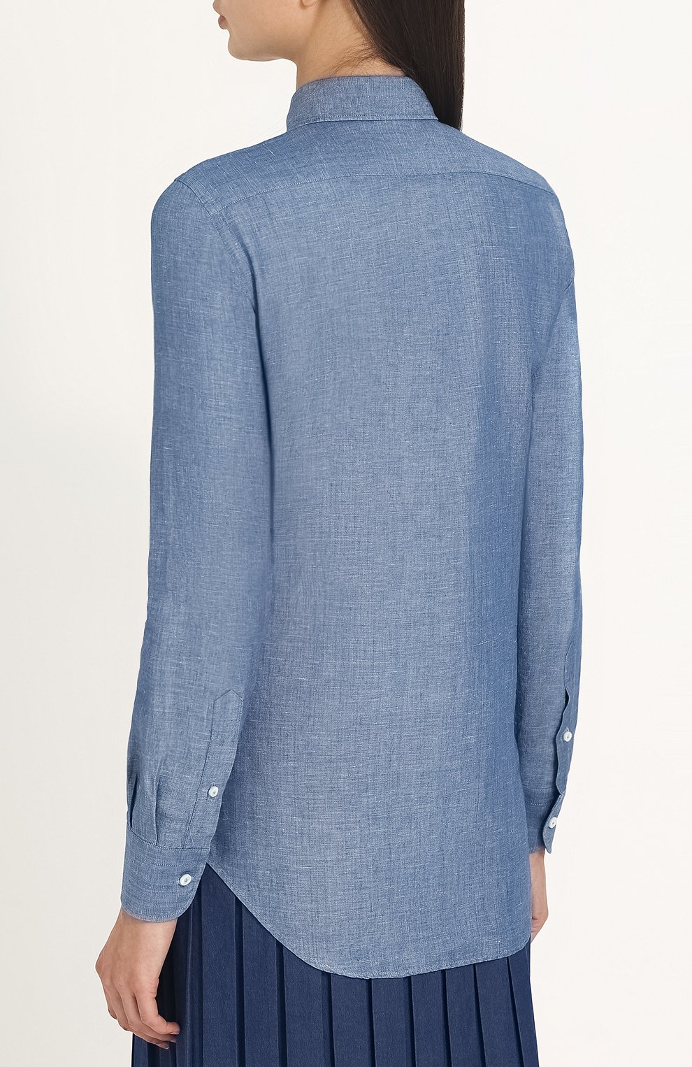 Блуза прямого кроя из смеси льна и хлопка LORO PIANA, арт. FAE8096, фото 4