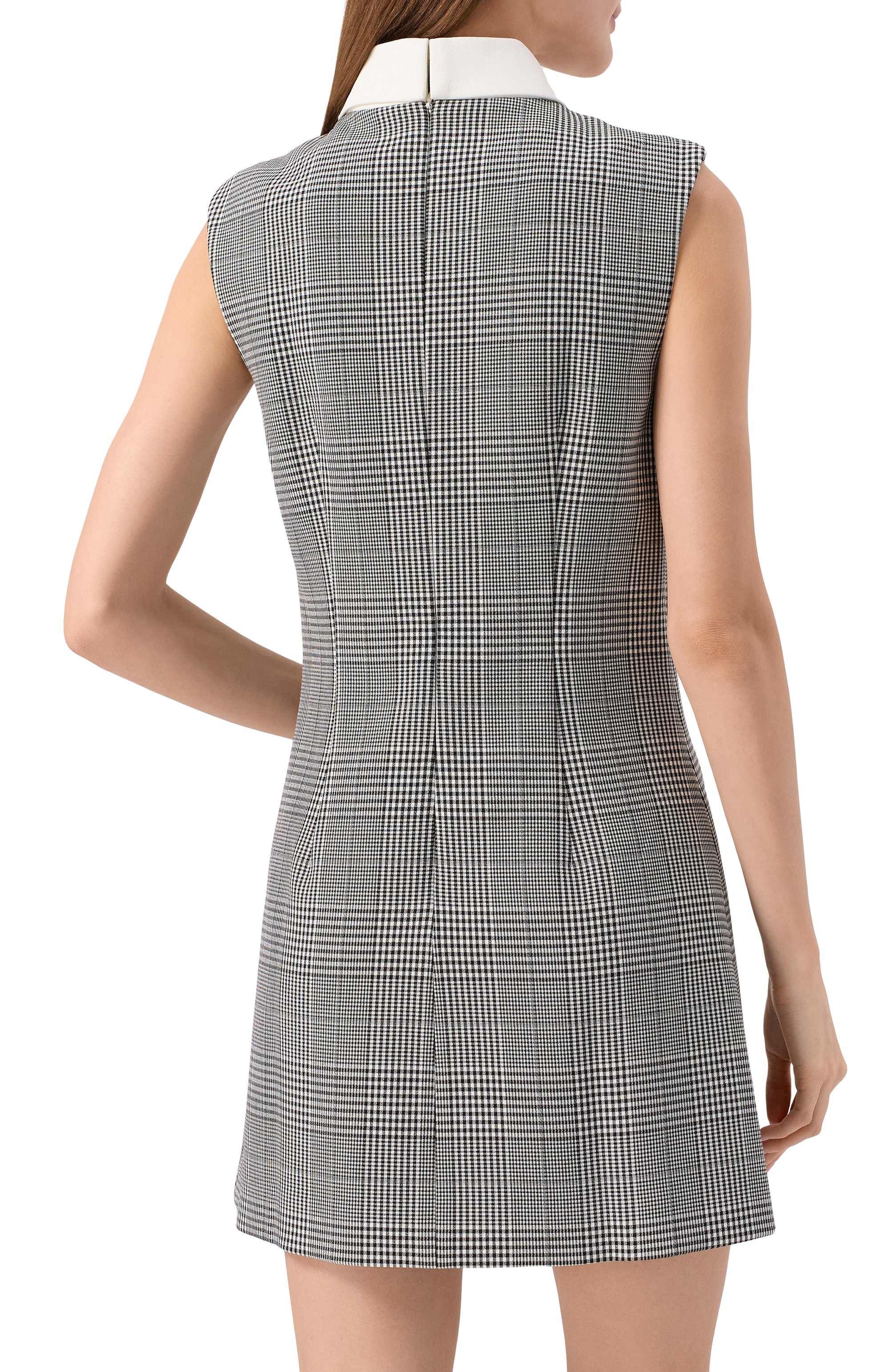 Платье SELF-PORTRAIT серого цвета по цене 69650 руб., арт. PF25016SBW, фото 4 Платье SELF-PORTRAIT, арт. PF25016SBW, фото 4