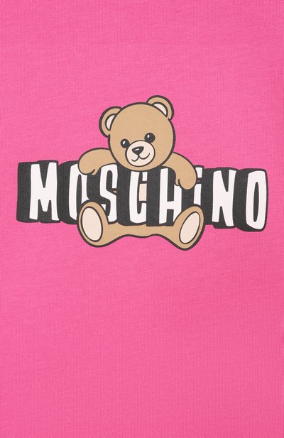 Хлопковое платье MOSCHINO фуксия цвета по цене 11750 руб., арт. HDV0HL/LCA19, фото 3 Хлопковое платье MOSCHINO, арт. HDV0HL/LCA19, фото 3