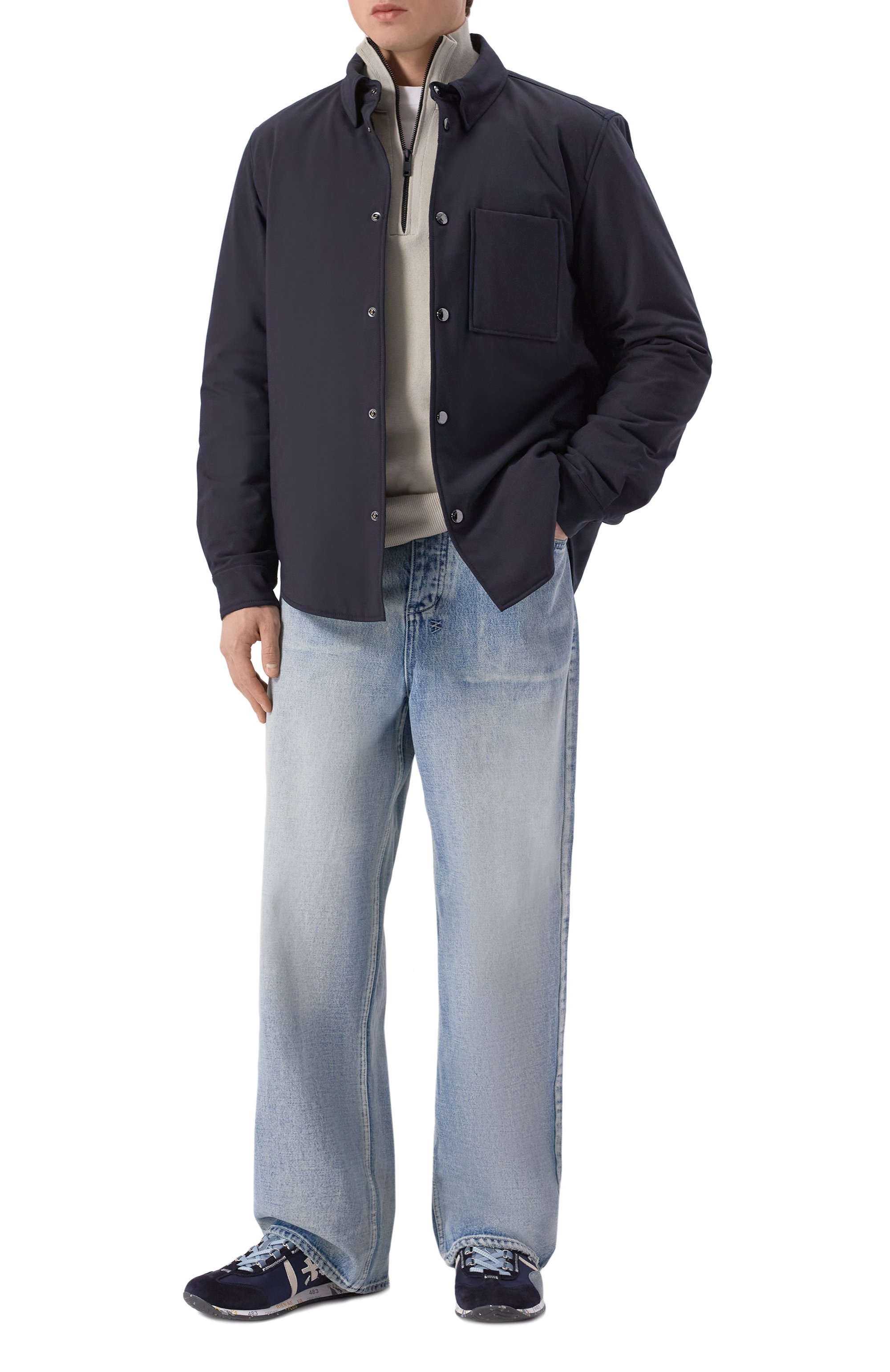 Куртка-рубашка BOGNER темно-синего цвета по цене 66100 руб., арт. 38929403, фото 2 Куртка-рубашка BOGNER, арт. 38929403, фото 2