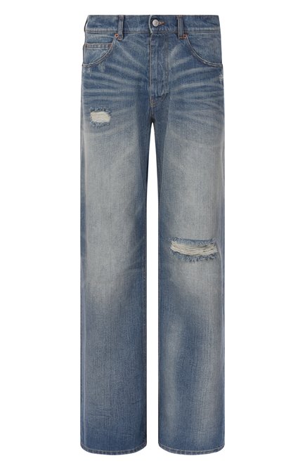 Мужские джинсы MM6 синего цвета, арт. SH0LA0019/M30016 | Фото 1 (Драгоценные камни: Проставлено; Материал внешний: Хлопок; Длина (брюки, джинсы): Стандартные; Материал сплава: Проставлено)