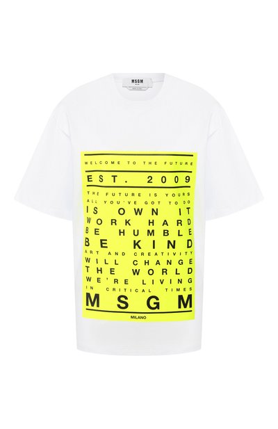 Женская хлопковая футболка MSGM, арт. 2841MDM222 207298