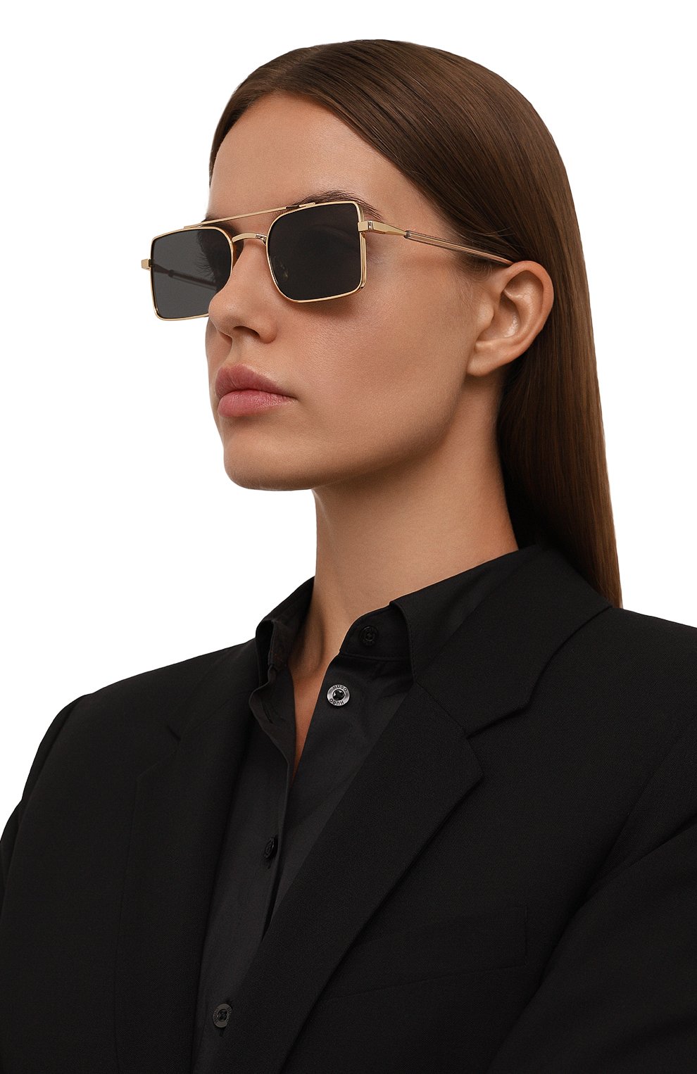 Солнцезащитные очки GAST черного цвета по цене 21100 руб., арт. MILE G0LD ML02, фото 2 Солнцезащитные очки GAST, арт. MILE G0LD ML02, фото 2