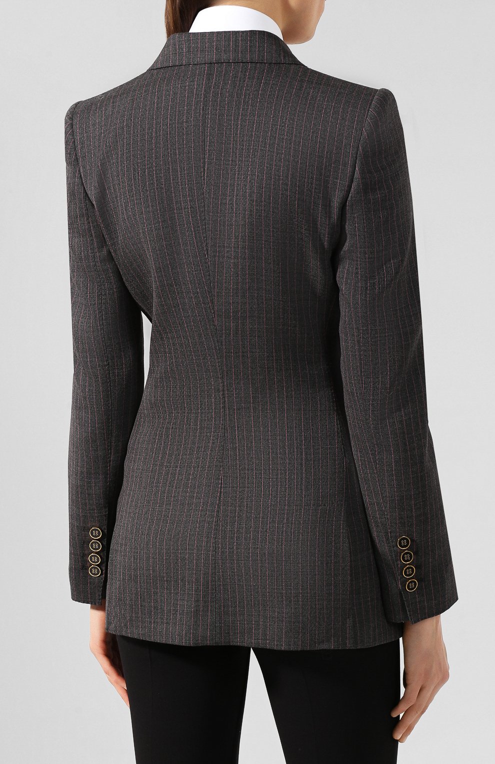 Шерстяной жакет DOLCE & GABBANA серого цвета по цене 259500 руб., арт. F29ADT/FRBCK, фото 4 Шерстяной жакет DOLCE & GABBANA, арт. F29ADT/FRBCK, фото 4