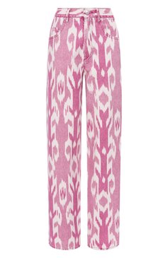 Женские джинсы ISABEL MARANT ETOILE розового цвета, арт. 25PPA0273FA/C1H03E | Фото 1 (Длина (брюки, джинсы): Стандартные; Материал внешний: Хлопок, Деним, Лен; Детали: Принт; Силуэт Ж (брюки и джинсы): Широкие; Кросс-КТ: Деним; Стили: Бохо)