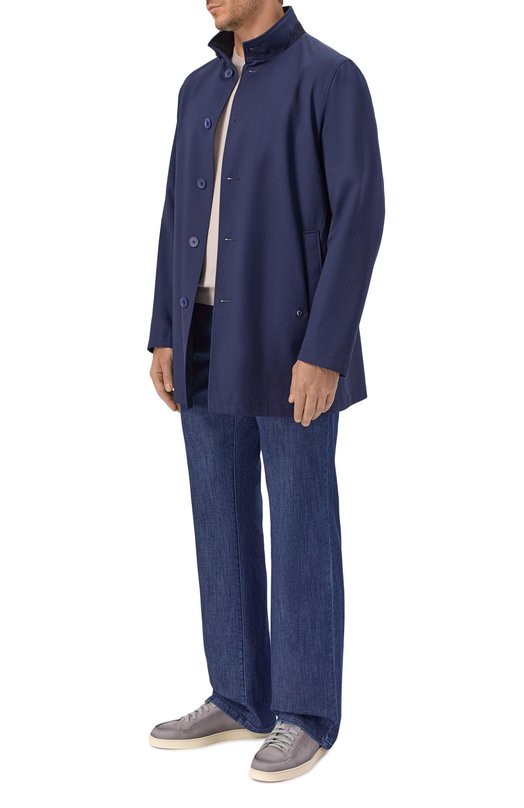 Кеды Monte Carlo из нубука Santoni MBNG22184TIRTFEH Серый  MBNG22184TIRTFEH Фото 2