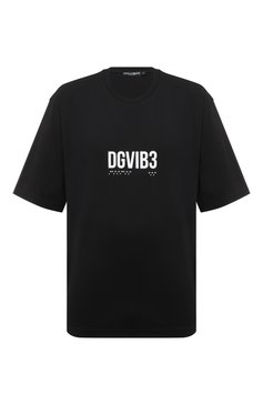 Мужская хлопковая футболка dgvib3 DOLCE & GABBANA черного цвета, арт. G8PB8T/G7K3F | Фото 1 (Рукава: Короткие, 3/4; Длина (для топов): Стандартные; Принт: С принтом; Материал сплава: Проставлено; Материал внешний: Хлопок; Стили: Спорт-шик; Драгоценные камни: Проставлено)